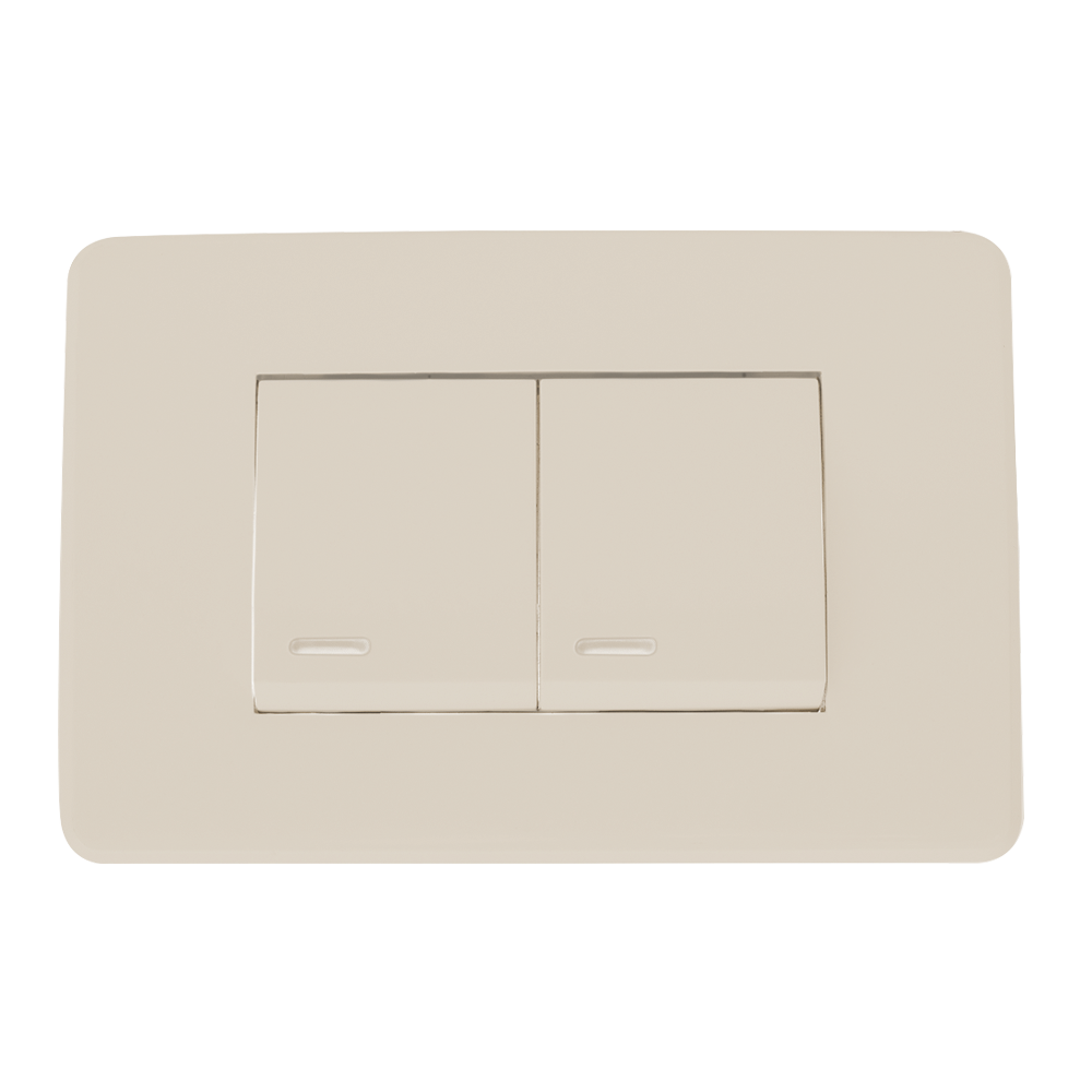 APAGADOR SENCILLO Y APAGADOR ESCALERA CON PLACA MARFIL 36 mm