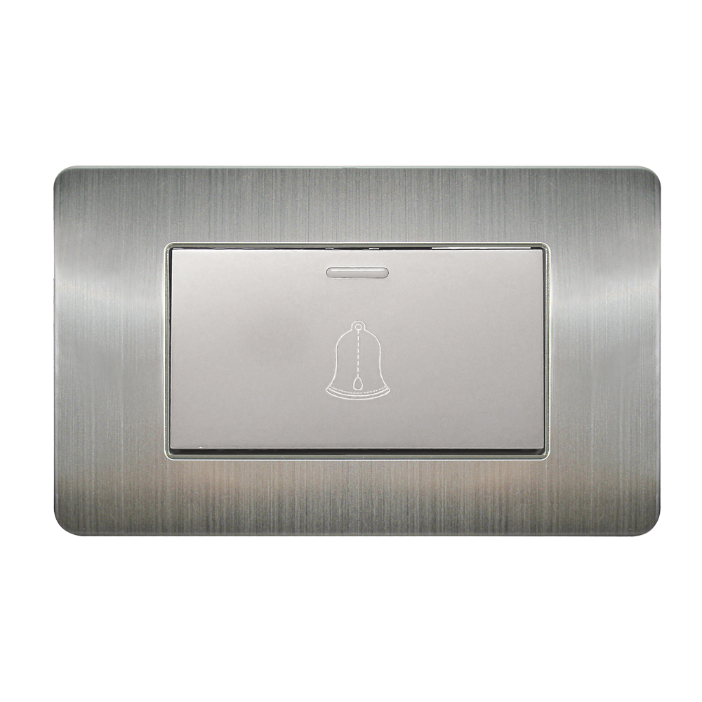 APAGADOR PARA TIMBRE CON PLACA DE ACERO INOXIDABLE 72 MM