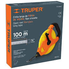 12645 Cinta larga 100 m de fibra de vidrio, tipo cruceta, Truper