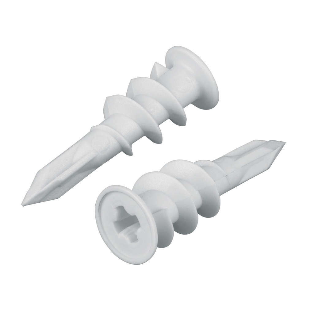 42008 / TAQ-1/2TP TRUPER Bolsa c/100 taquetes plásticos 1/2', p/panel de yeso, Fiero TAQ-1/2TP