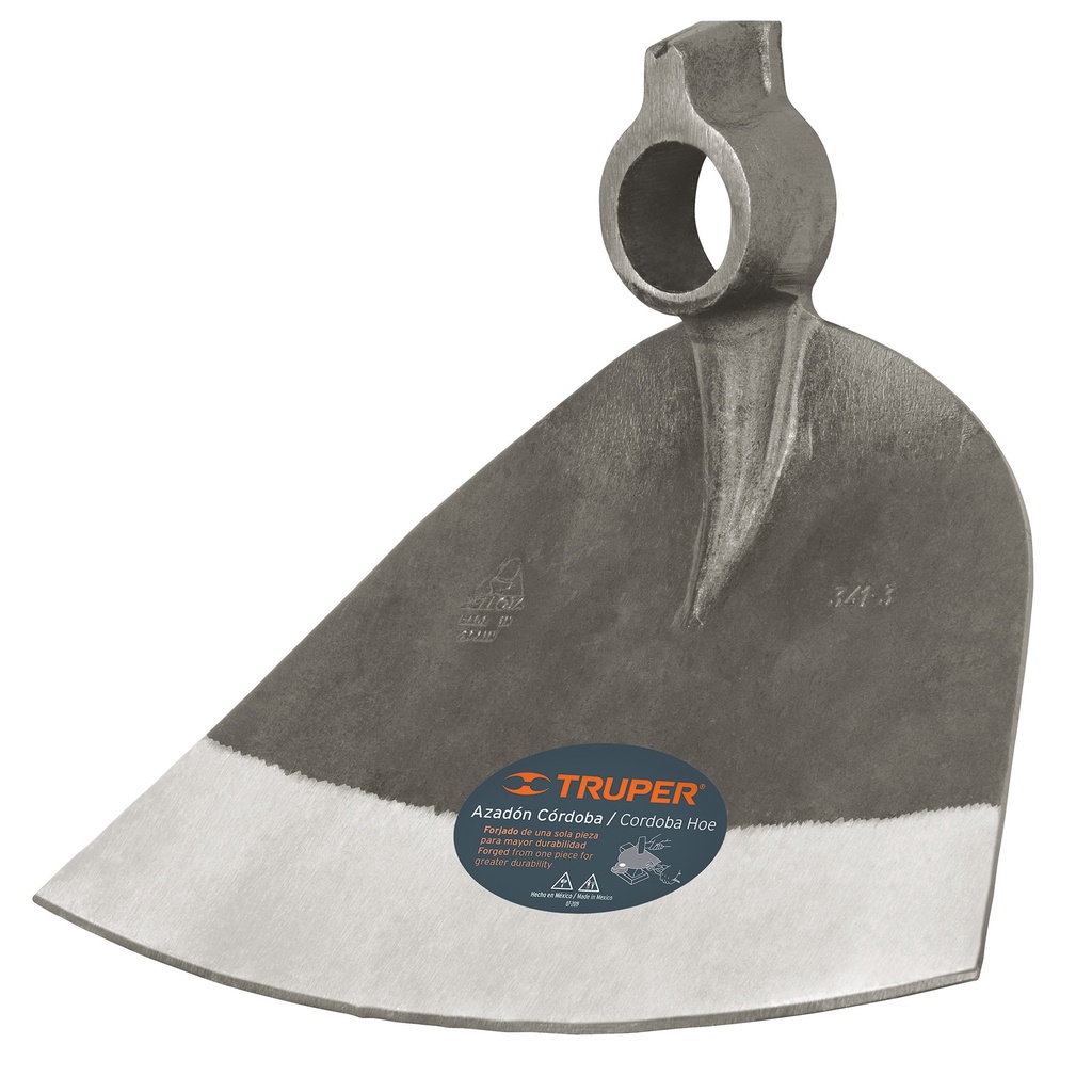 Azadón Córdoba No. 3 de 2.8 lb, sin mango, TRUPER ACO-3