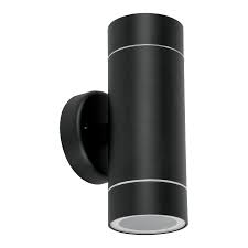 Arbotante exterior con 2 spots, lámparas no incluidas, negro ARB-210S