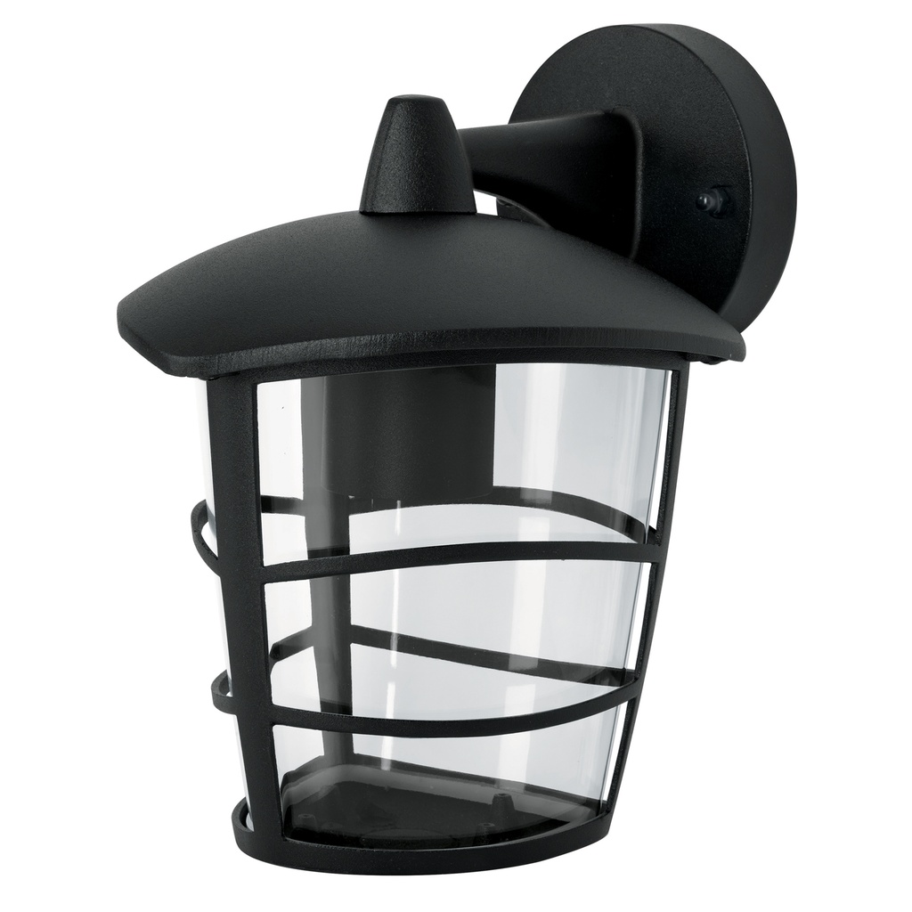 Arbotante tipo farol moderno suspendido p/exteriores, negro ARB-107S