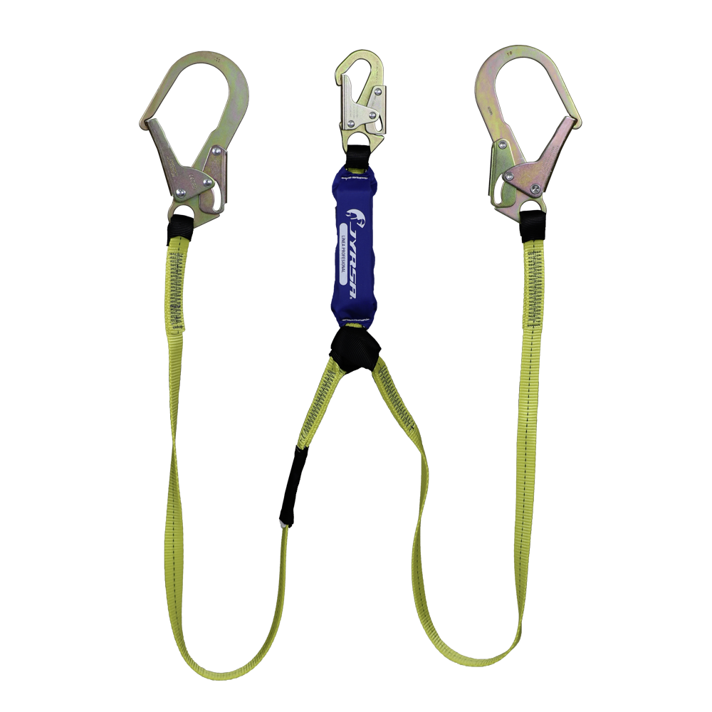 Amortiguador con doble banda de poliéster y ganchos grandes.