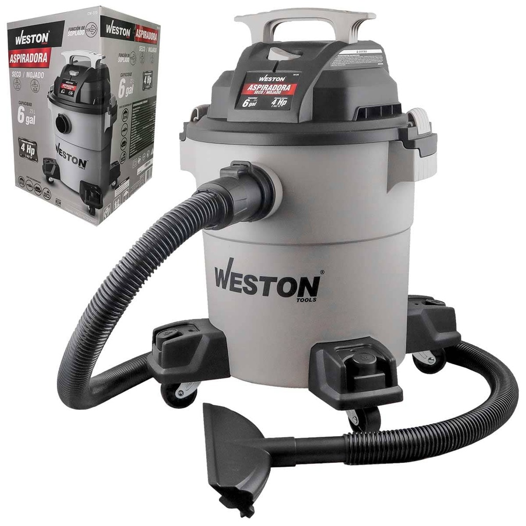 ASPIRADORA MOJADO/SECO 4.7GAL (18 L) 5HP 127V