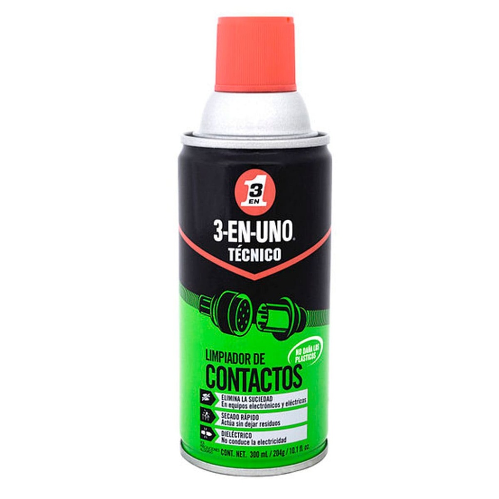3-EN-UNO TECNICO LIMPIADOR DE CONTACTOS 300ML