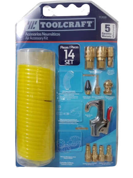 ACCESORIOS NEUMATICOS JUEGO 14 PIEZAS