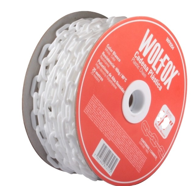 CADENA PLASTICA BLANCA 5/16"25M