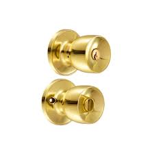 CERRADURA DE POMO CAMPANA ENTRADA/RECAMARA LATON BRILLANTE