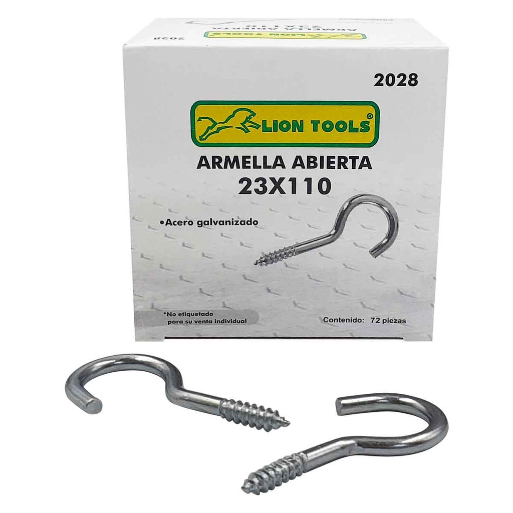 ARMELLA ABIERTA 23 X 110 CAJA 72 PZS LION TOOLS