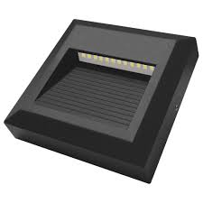 [4890] ARBOTANTE DEC. LED CUADRADO NEGRO IP 65