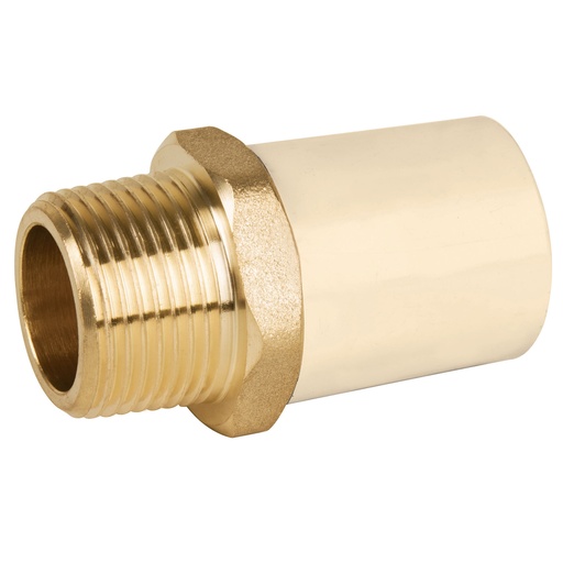 [45105] Adaptador macho de CPVC 3/4' con inserto de latón, FOSET CPVC-652