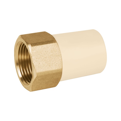 [45108] Adaptador hembra de CPVC 3/4' con inserto de latón, FOSET CPVC-642