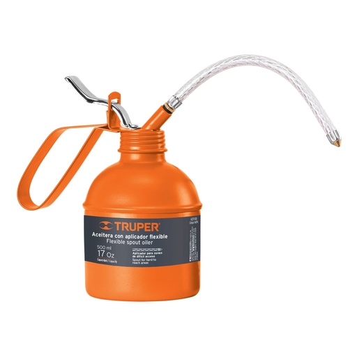 [14874] Aceitera de 500 ml (17 oz) con aplicador flexible, Truper ACEF-500