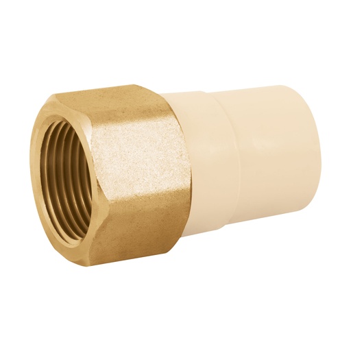 [45109] Adaptador hembra de CPVC 1' con inserto de latón, FOSET CPVC-643