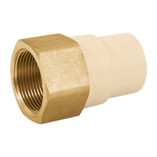[48960] Adaptador hembra de CPVC 1-1/4' con inserto de latón, FOSET CPVC-644