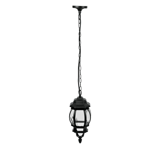 [47297] Arbotante tipo farol tradicional colgante p/exterior, negro COL-101S
