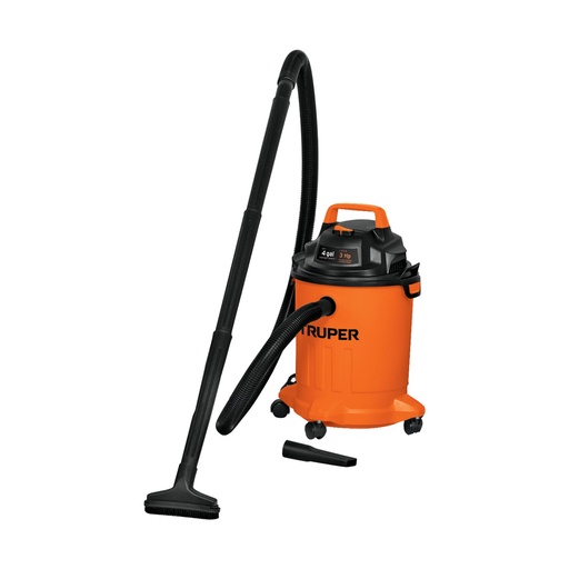 [101508] Aspiradora de sólidos y líquidos, 4 gal, plástica, Truper ASP-04