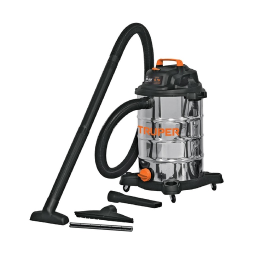 [101525] Aspiradora de sólidos y líquidos, 16 gal, acero inox, Truper ASP-16X