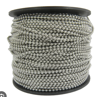 [14CADENA140SA] AN20- CADENA DE ACERO INOXIDABLE CON ESLABONES DE BOLAS DE 3/32"
