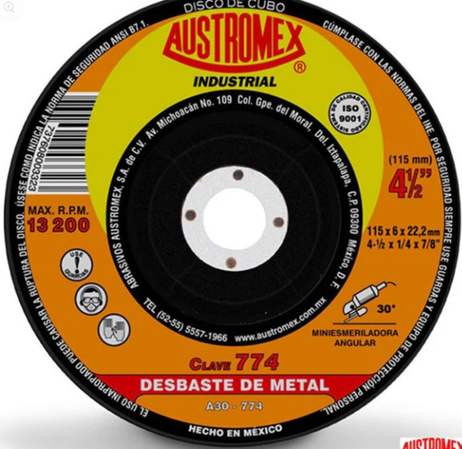 [774] Austromex 774 Disco de desbaste 4-1/2" Precio habitual