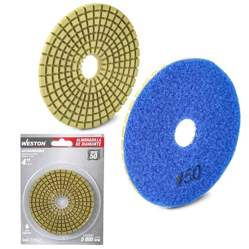 [Z-19130] ALMOHADILLA DE DIAMANTE PARA PULIDO 4'' G3000