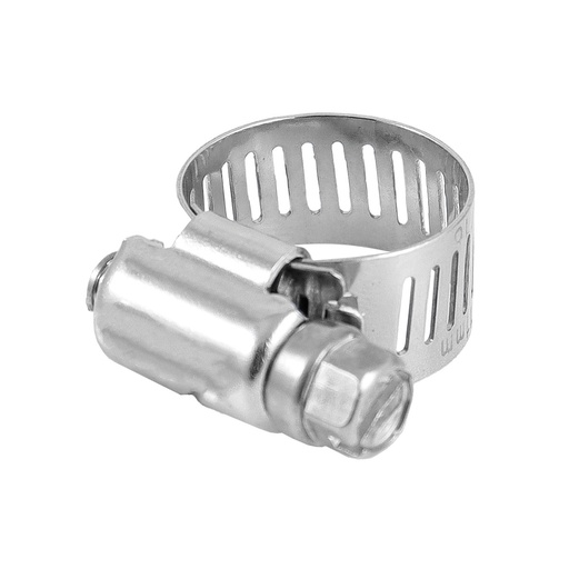 [ZH-00405] ABRAZADERA SINFIN D/ACERO INOXIDABLE #6 11-20MM X 13MM (Precio x pieza - Empaque c/10 pzas)